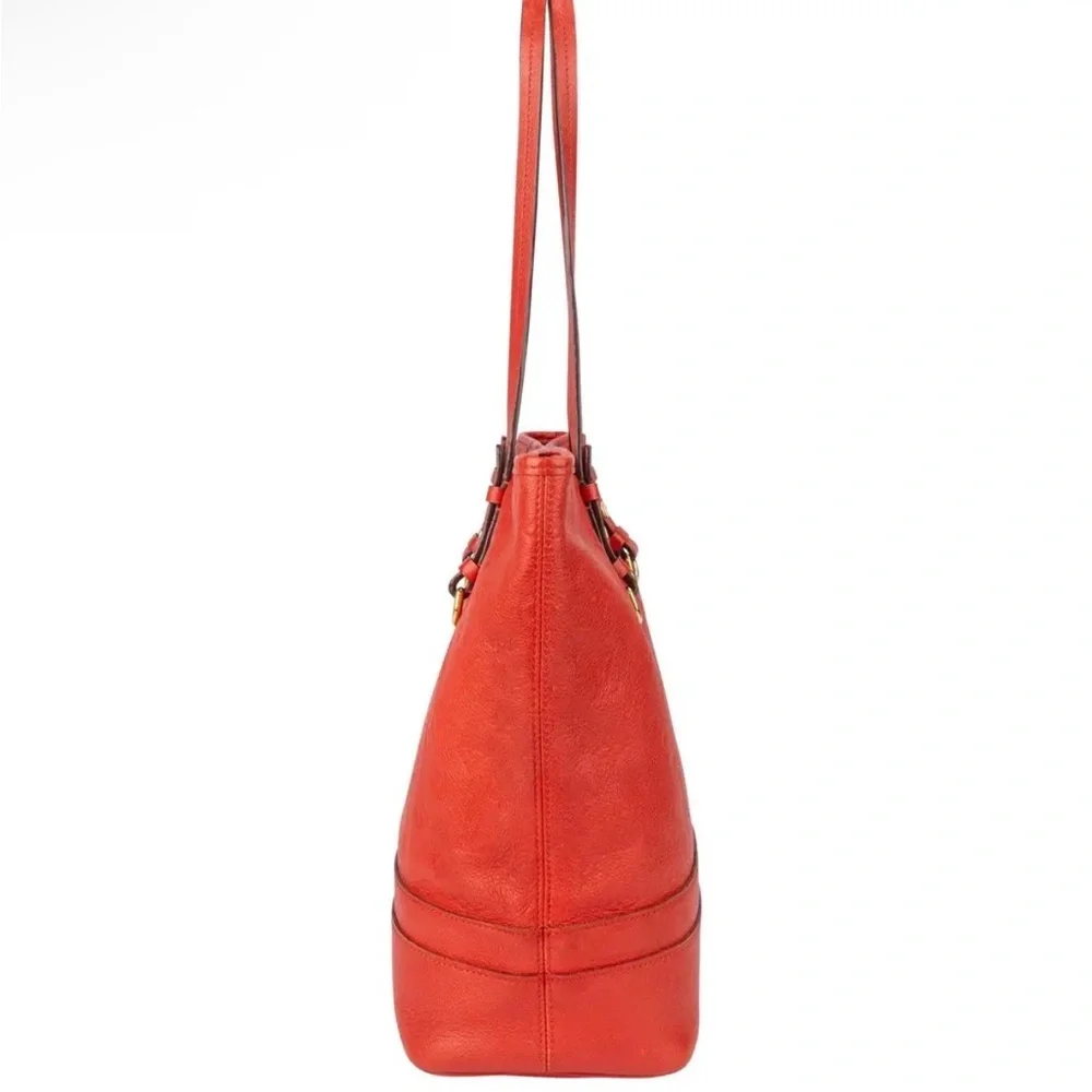 Louis Vuitton Red Leather Tote with Gold Hardware - Picture 3 of 9